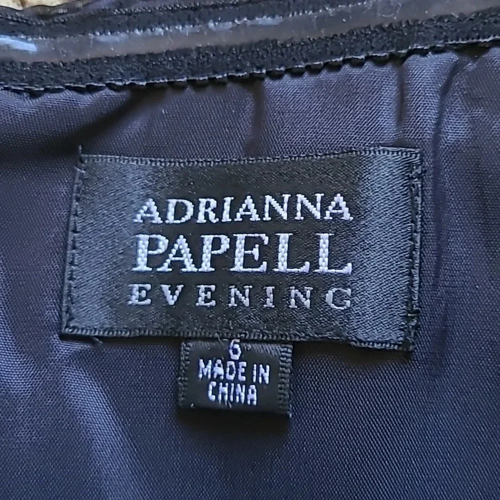 Adrianna Papell Evening Strapless Tiered Cocktail Dress - Size 6 - Picture 8 of 11